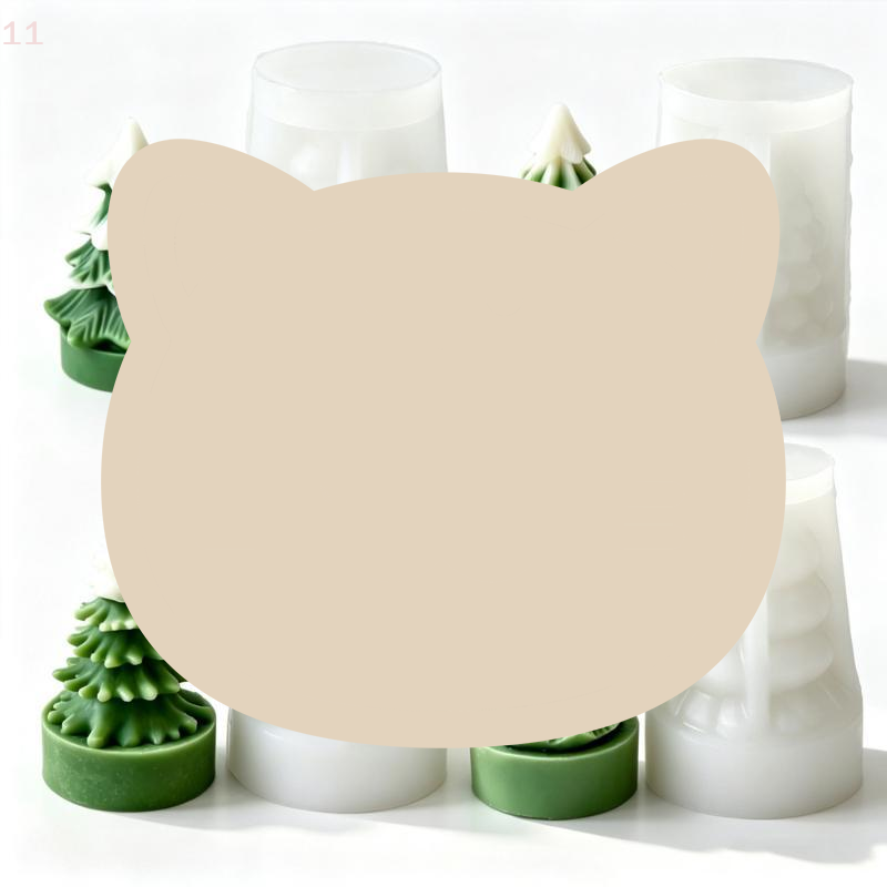 Candle Supplies To Make Candles - قالب سيليكون لشجرة عيد الميلاد المصغرة