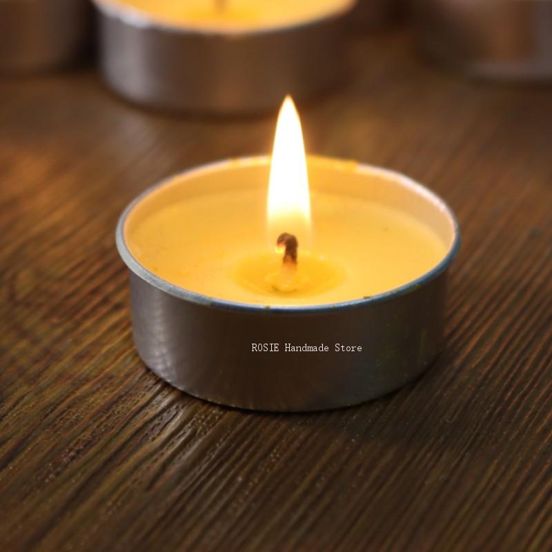 Candle Supplies Storage - علبة شمع شاي دائرية من الألومنيوم