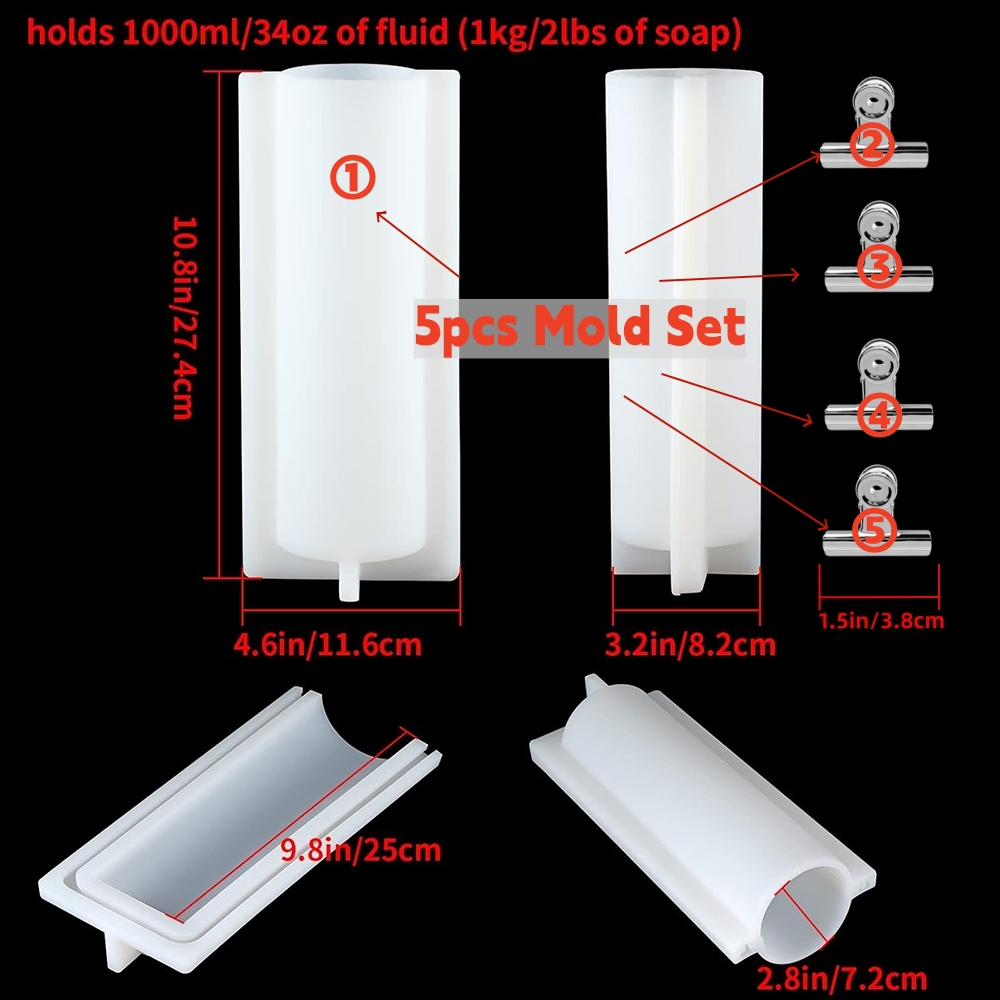 قالب صابون أسطواني كبير مع مشا - مراجعة Candle Supplies To Make Candles وسعره