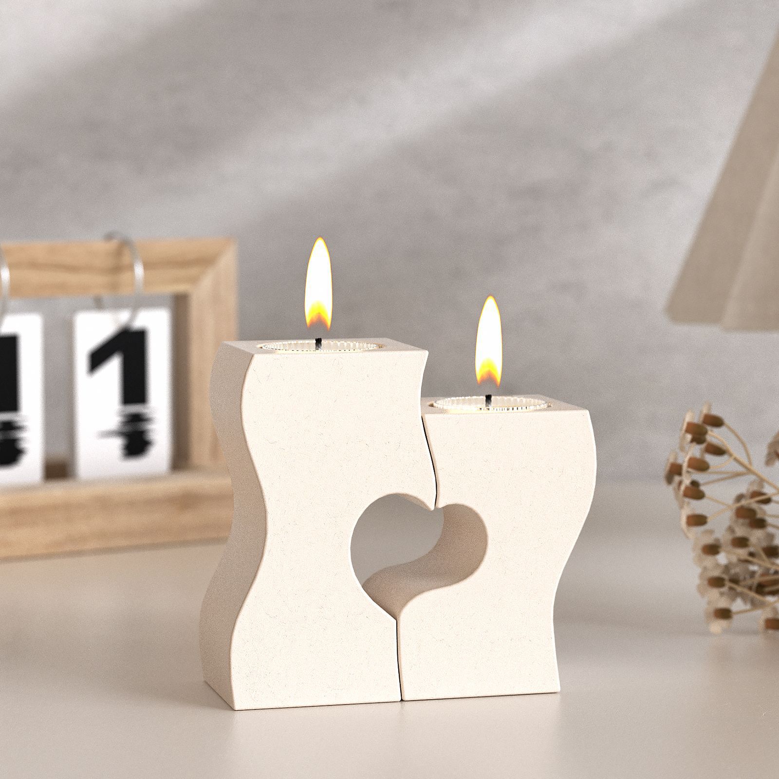 S القلب الشمعدان قوالب السيليك - مراجعة Candle Supply وسعره